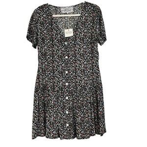 NWT Pink Martini Floral Aubrey Dress Black XS